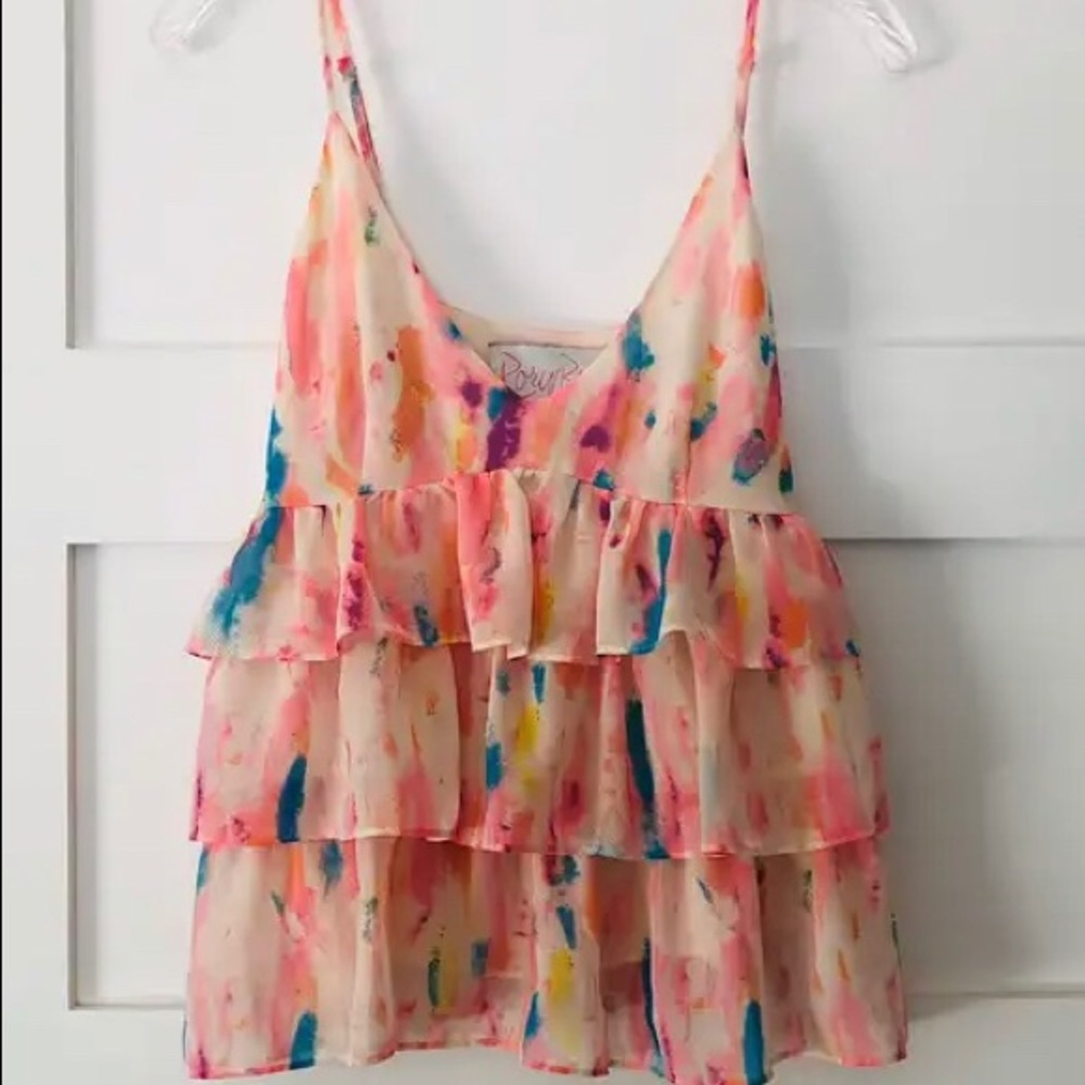 Rory Beca x Forever 21 Babydoll 3 Tier Blouse Sz L